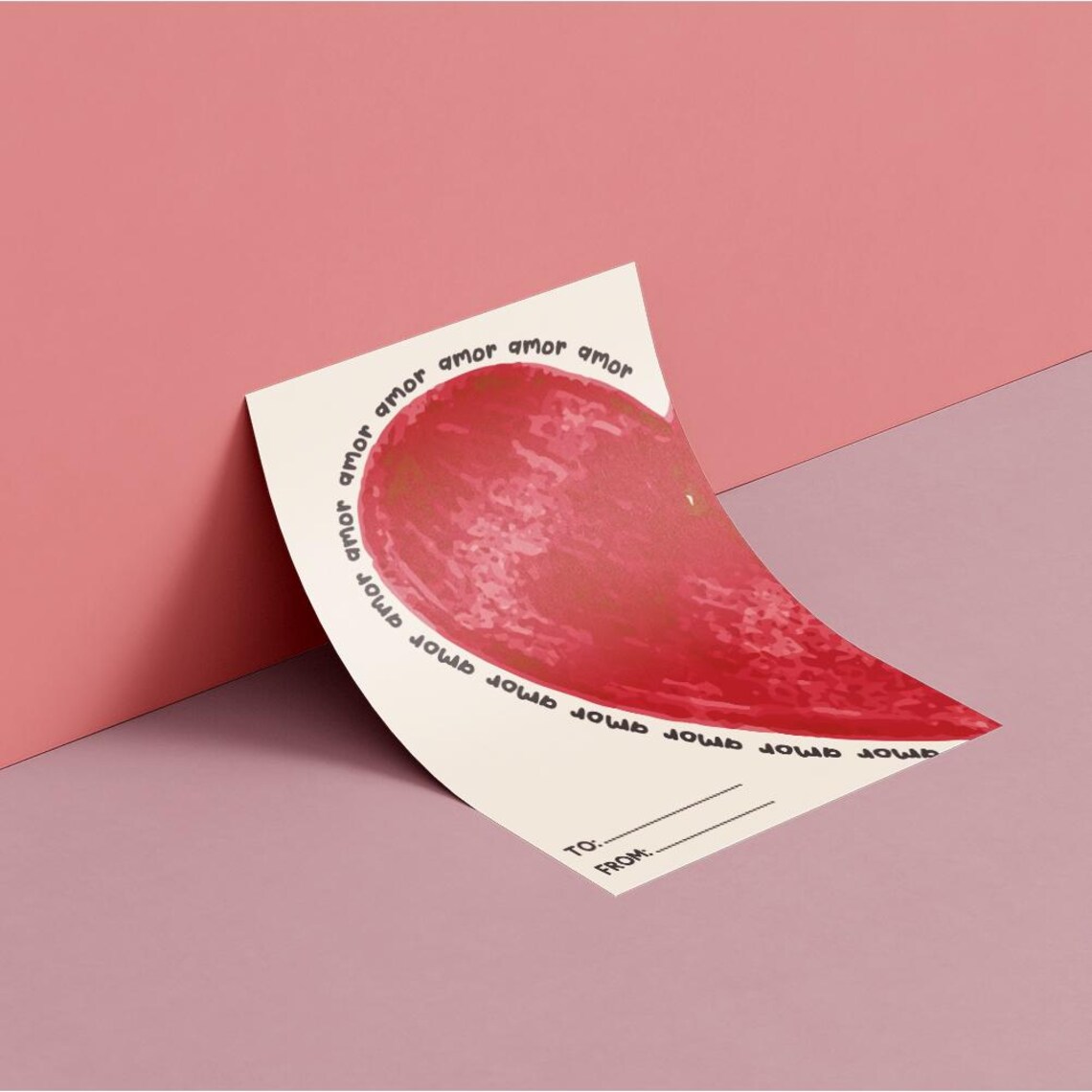 Valentine's Day Amor Love Minimalist Art Print - Image 2