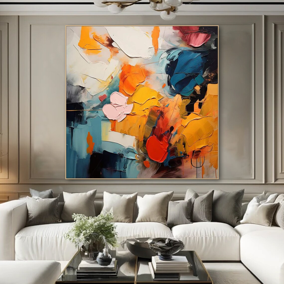 Dancing Petals, Modern Abstract Flower Art Print - Image 6