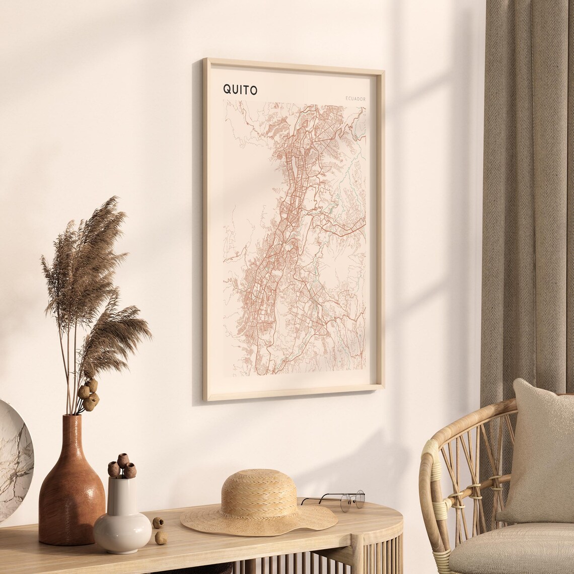 Quito Minimalist Line Art City Map Poster Ecuador Travel Gift - Image 3