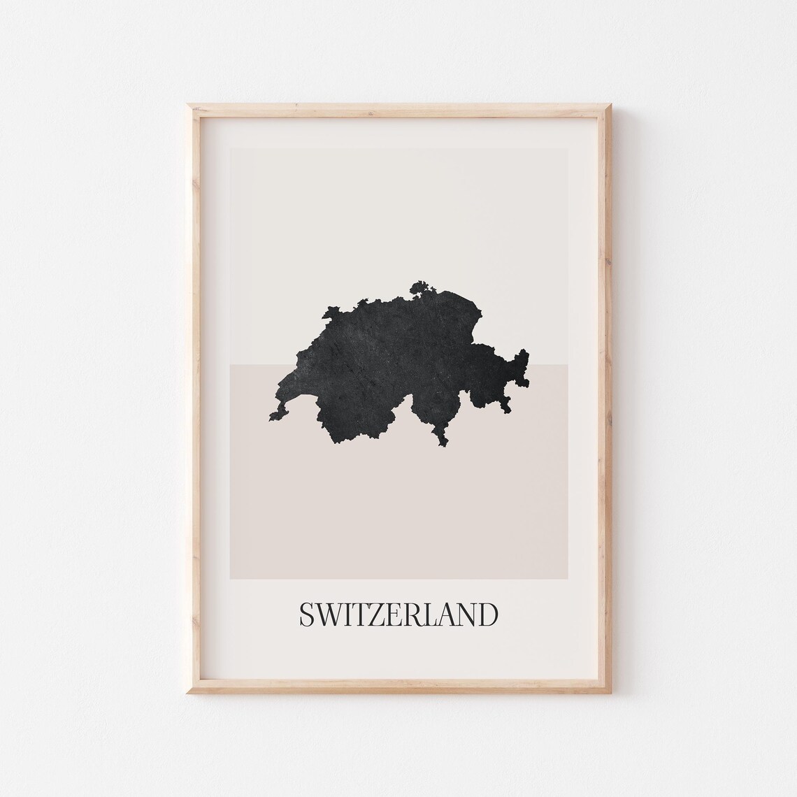Switzerland Map Poster Print Minimalist Boho Wall Art Decor For Home Or Gift