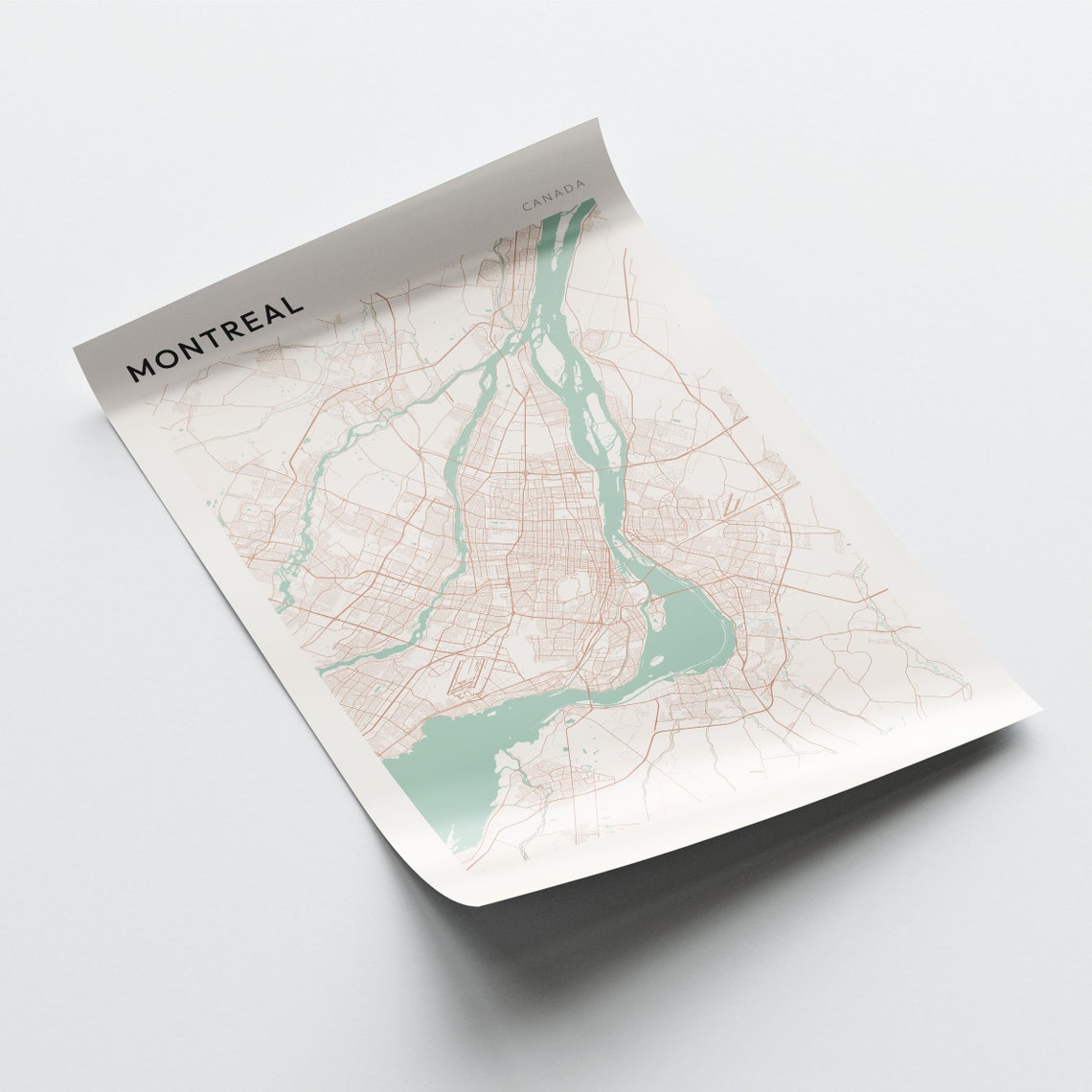 Montreal Canada Minimalist Street Map City Art Poster Home Decor - Image 2