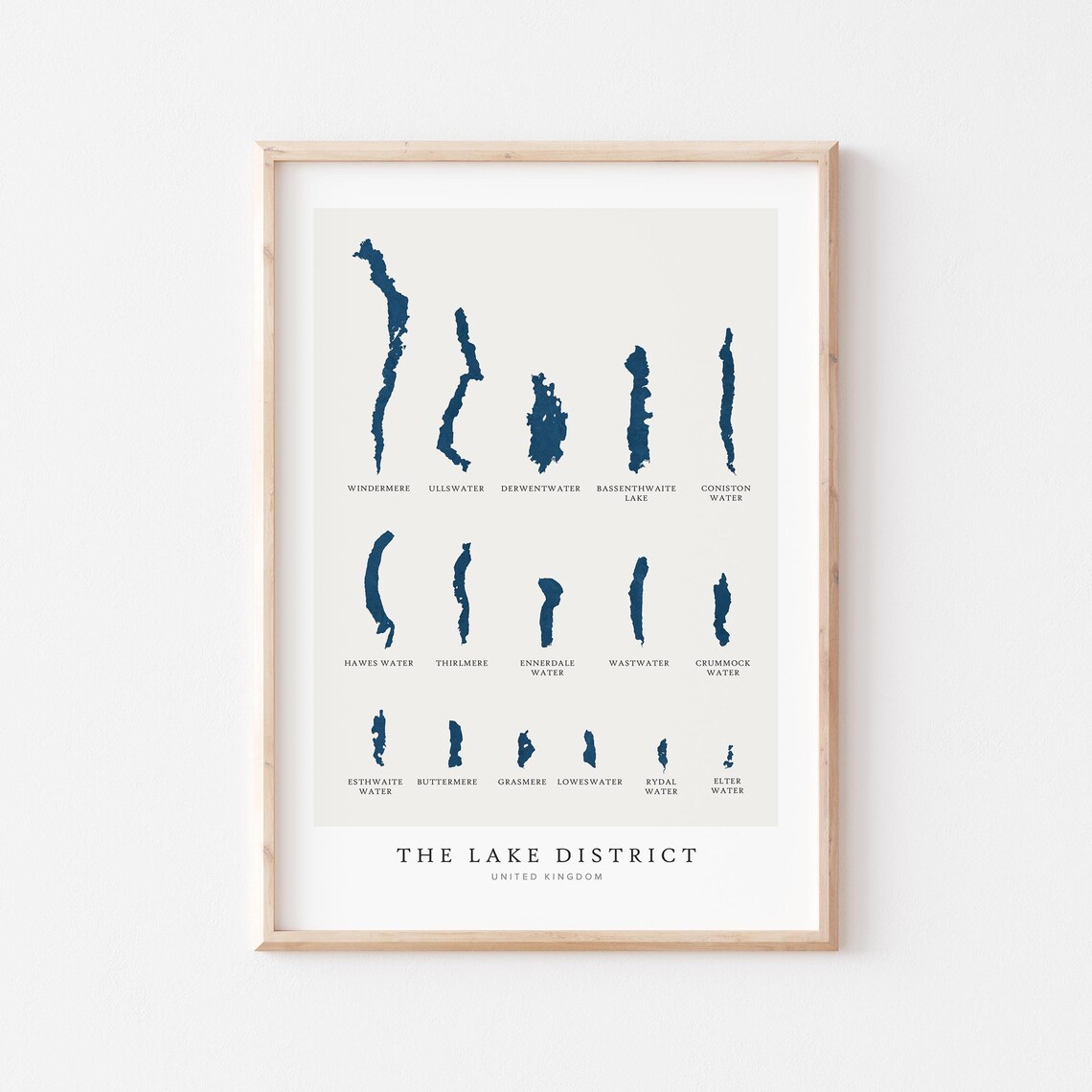 Lake District National Park UK Travel Poster