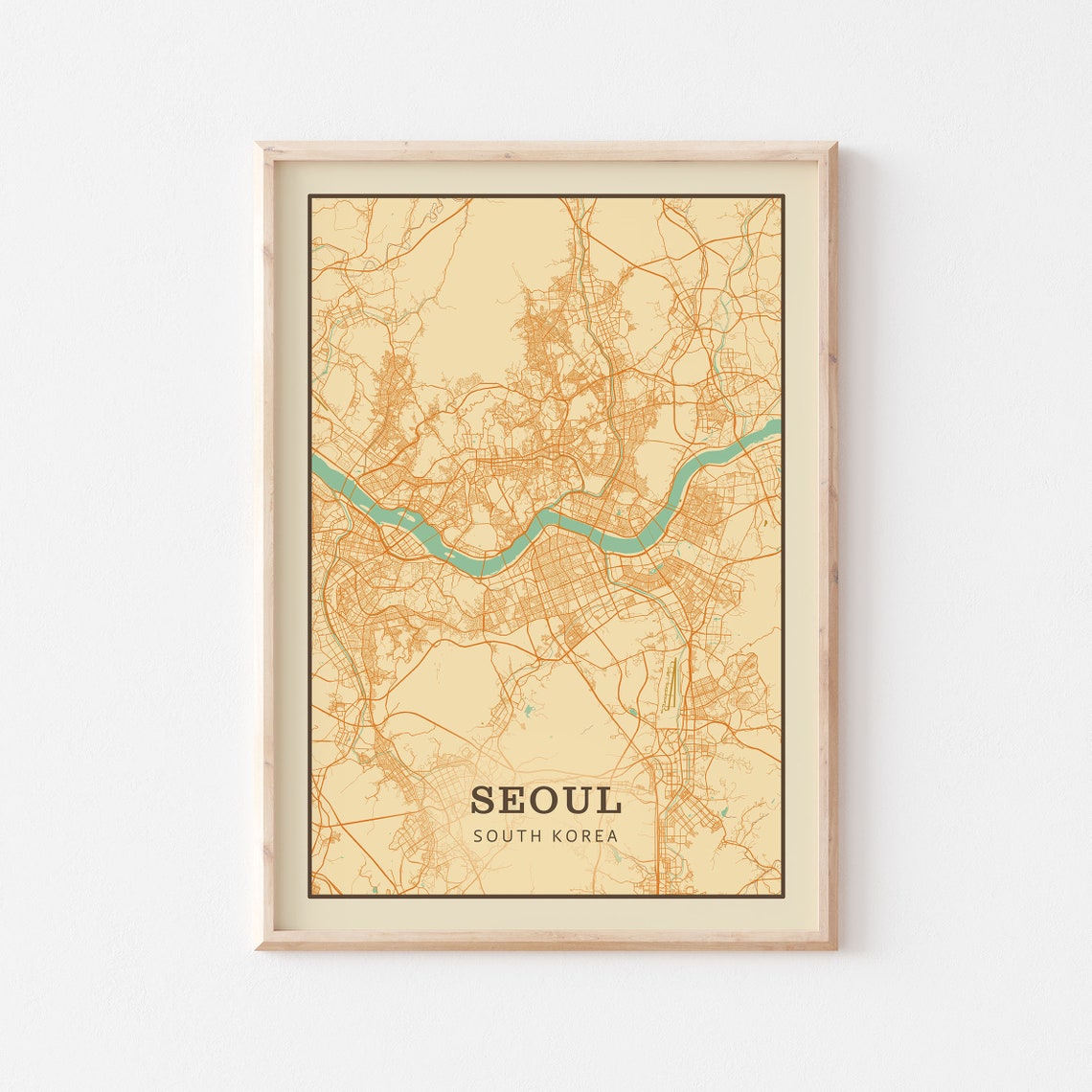 Seoul Map Poster Seoul Wall Art Seoul City Map Map Of Seoul Seoul Map Print Seoul Poster Seoul South Korea Seoul Print