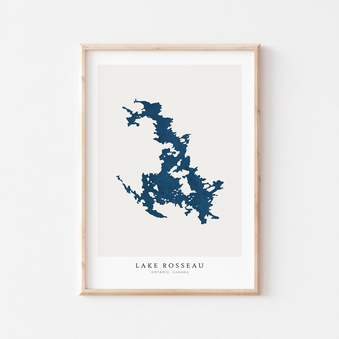 Lake Rosseau Map Poster Print, Ontario Canada