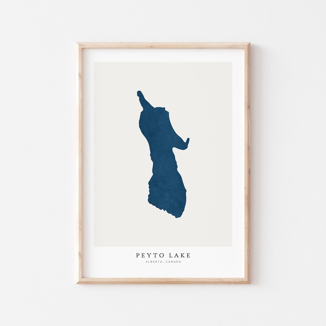 Peyto Lake Print Poster Art Wall Map Modern