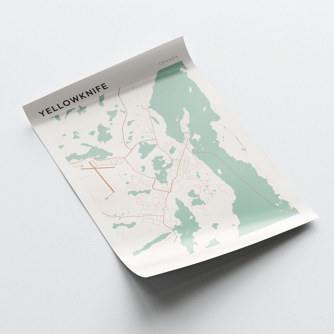 Yellowknife Map Poster, Canada Travel Poster - Image 2