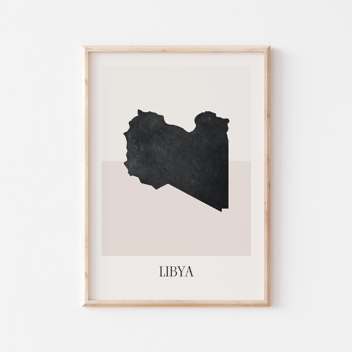 Libya Map Poster Print Minimalist Boho Wall Art Decor For Home Or Gift