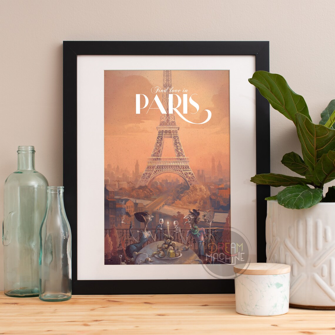 Paris Print, Eiffel Tower Decor, Paris Skyline