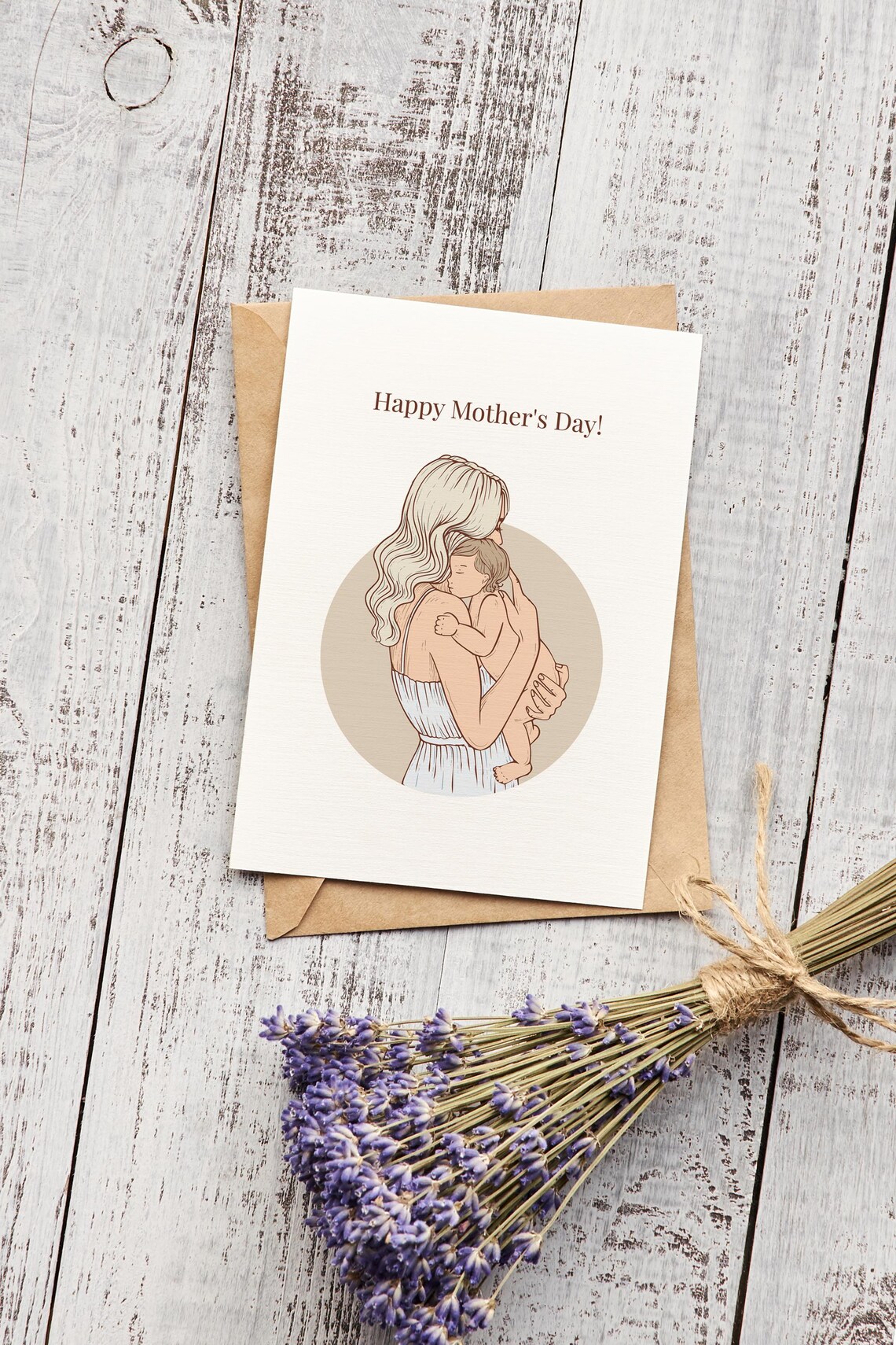 Happy Mothers Day Minimalist Quote Art Print - Image 2