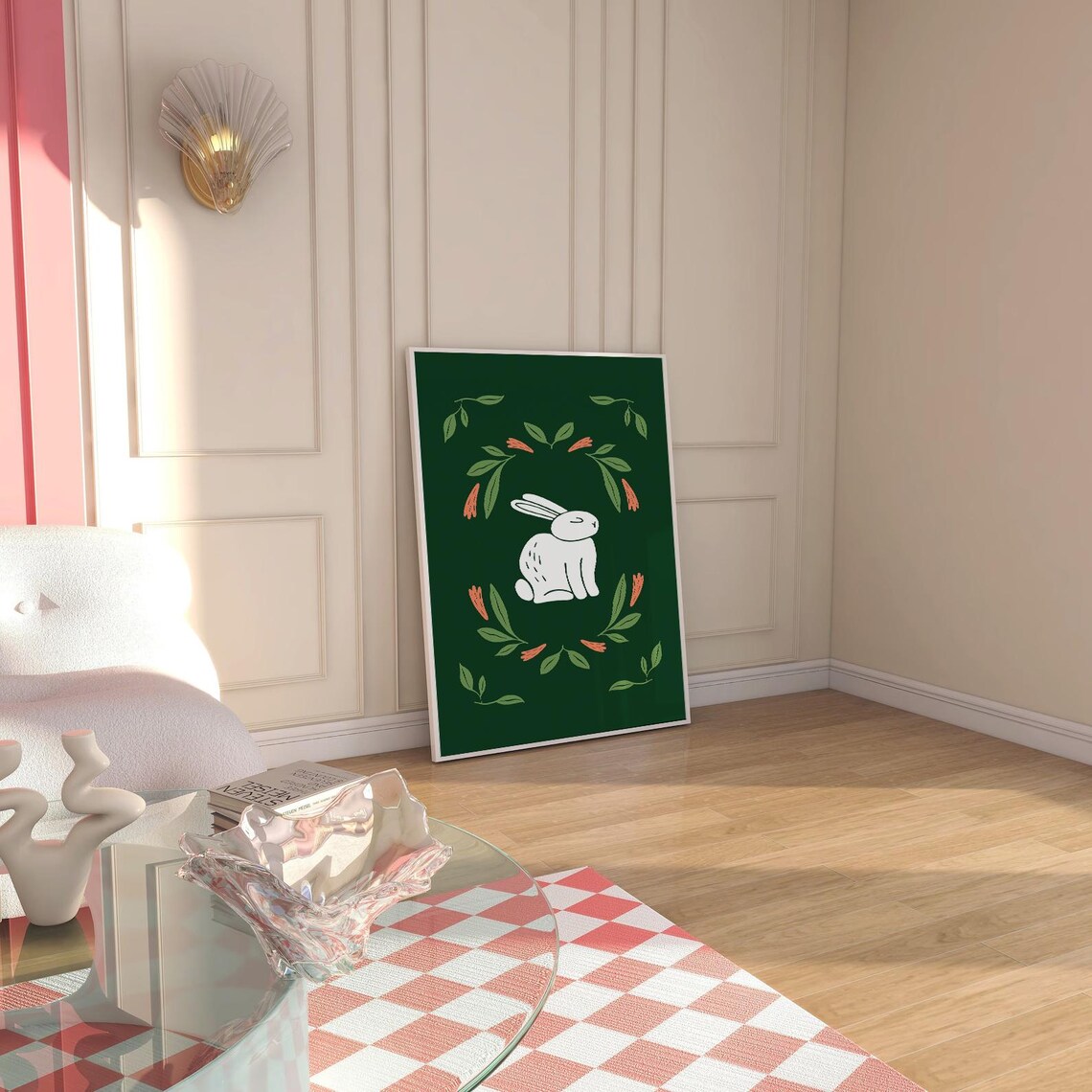 Cute Easter Bunny Sign, Spring Home Decor - Image 2