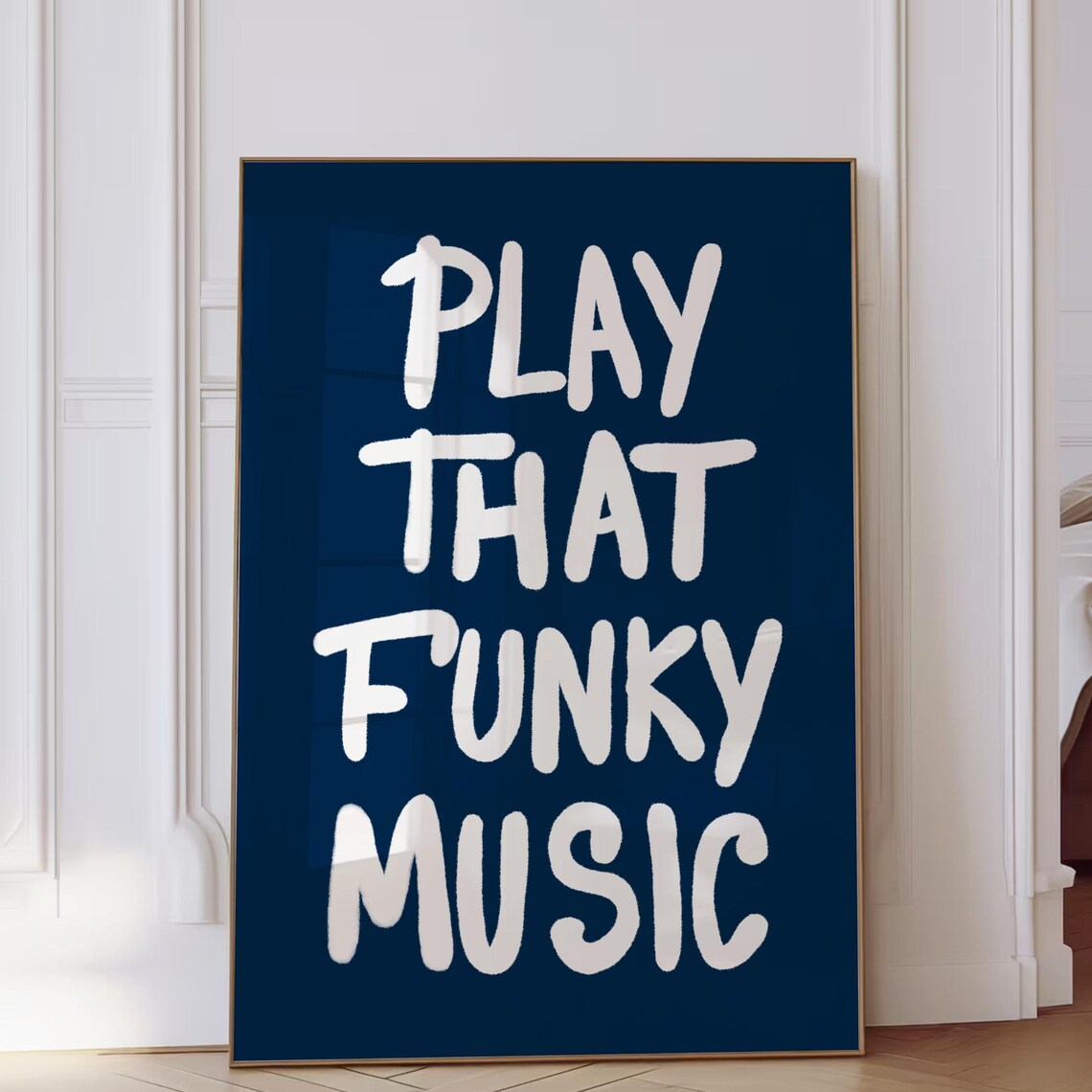 Play That Funky Music Retro Music Poster