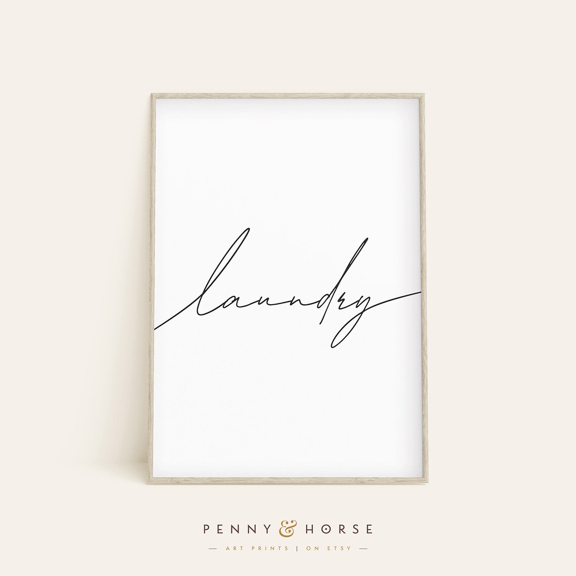 Laundry Room Sign, Minimalist Modern Art Print
