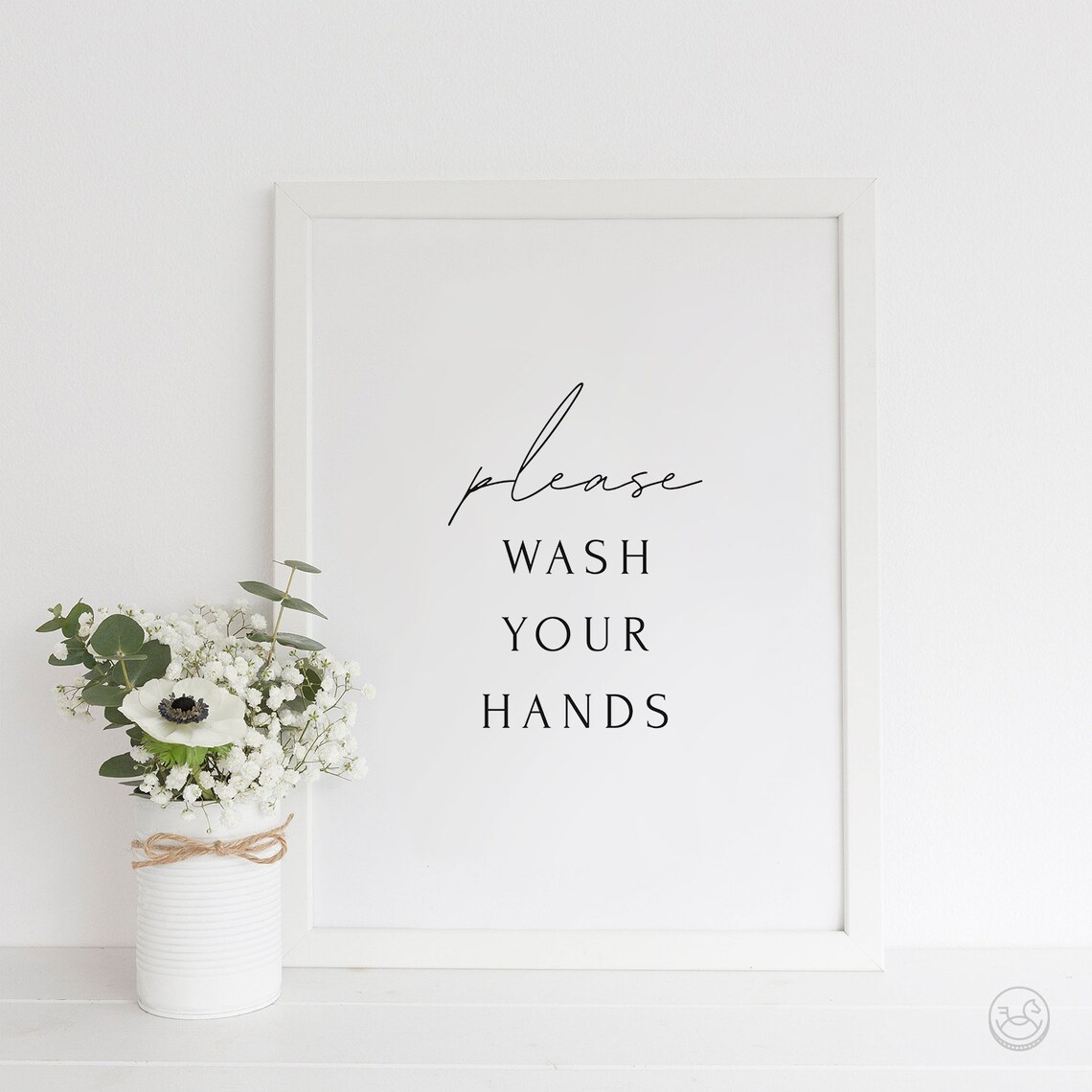 Wash Your Hands Bathroom Print, Guest Bath Decor - Image 3
