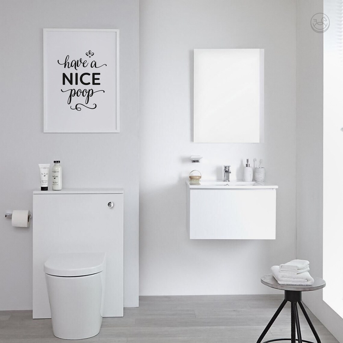 Funny Bathroom Print, Have A Nice Poop Art - Image 3