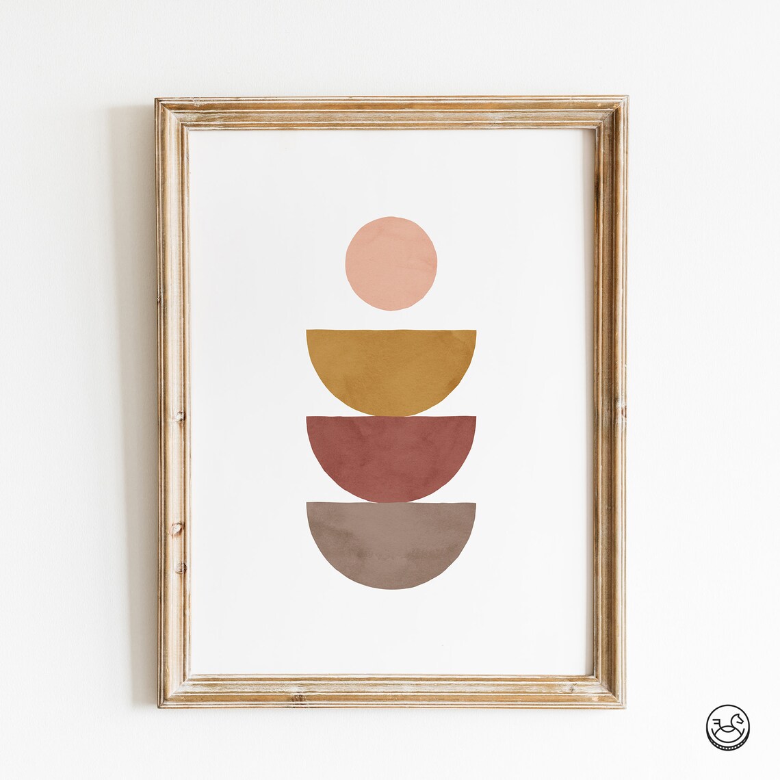 Geometric Circles Print Nordic Boho Shapes Neutral Warm Wall Art Muted Home Decor Abstract Print Modern Art - Image 2