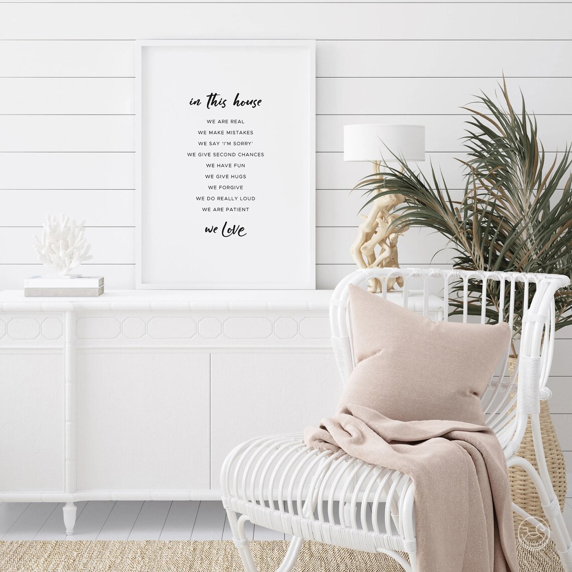 In This House We Are Real Family Quote Art Print - Image 3