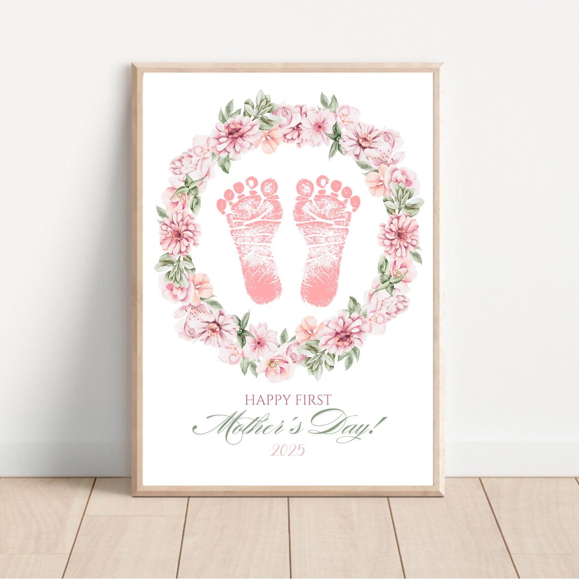 My First Mothers Day Footprint Art Print - Image 2