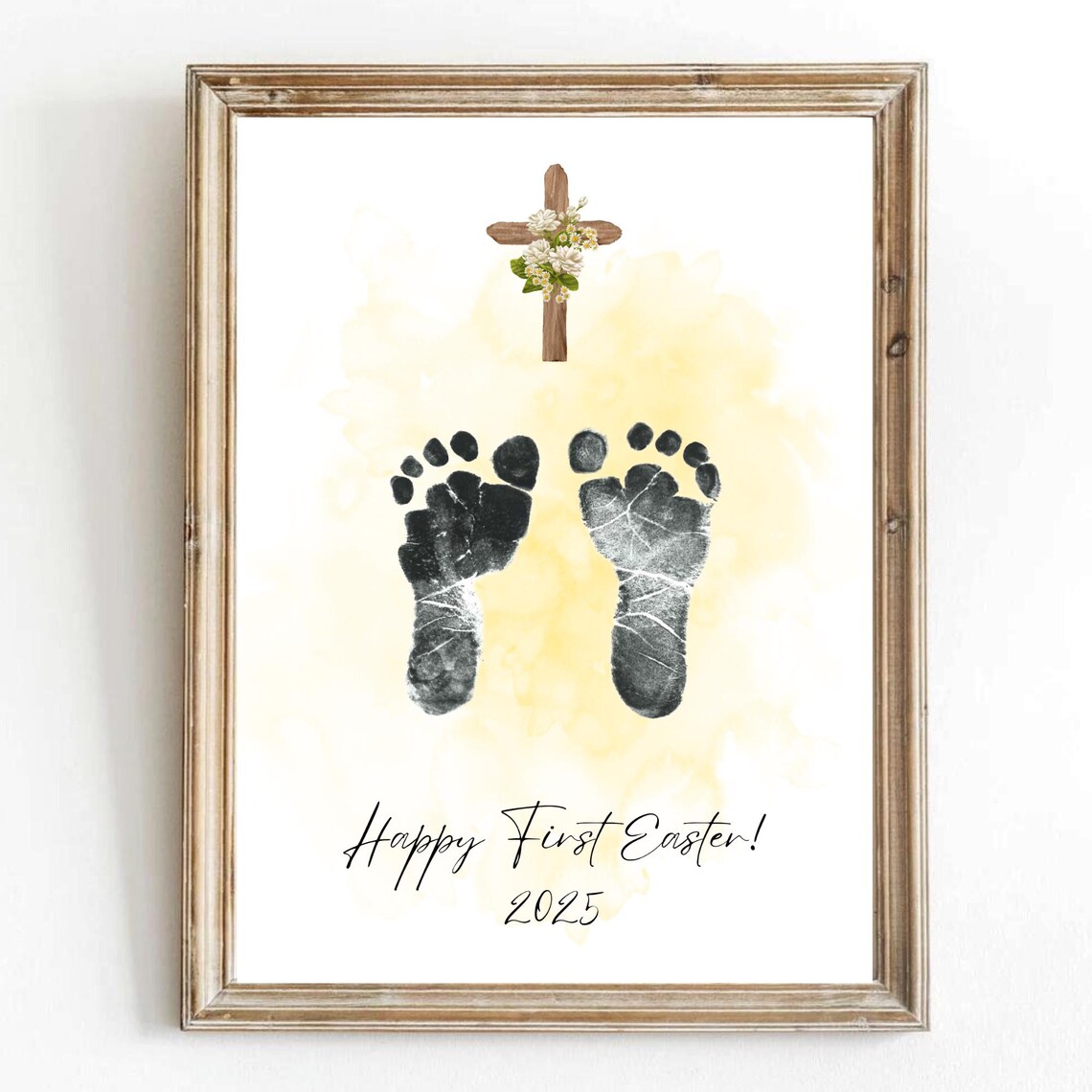 Happy First Easter Newborn Baby Footprints Gift