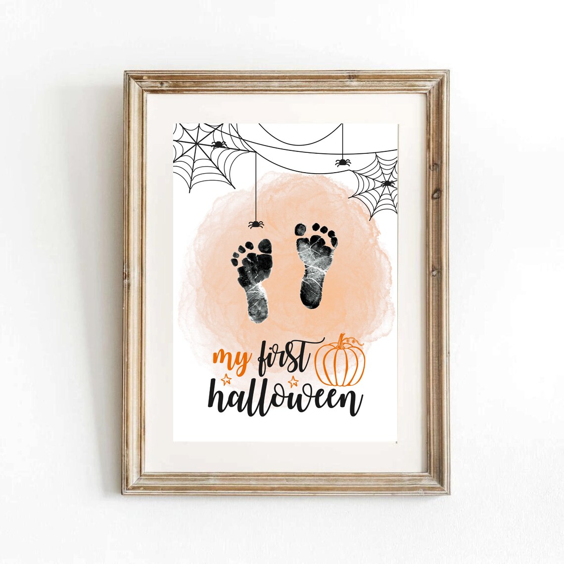 My First Halloween Footprint Keepsake Art Print - Image 2