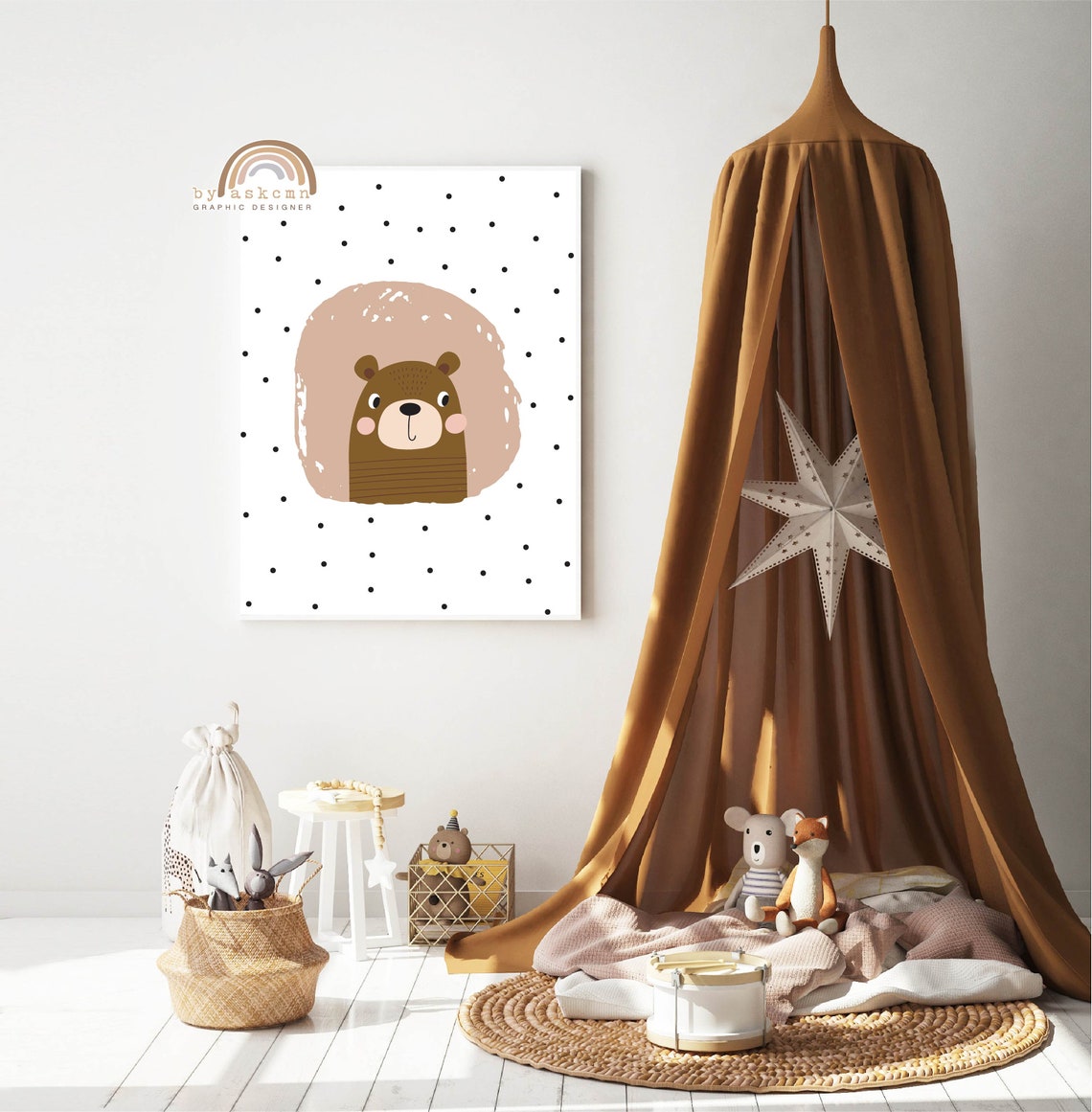 Animals Nursery Print Baby Room Poster Baby Room Living Room Wall Print Wall Art Kids Nursery Prints Kids Room Art - Image 4