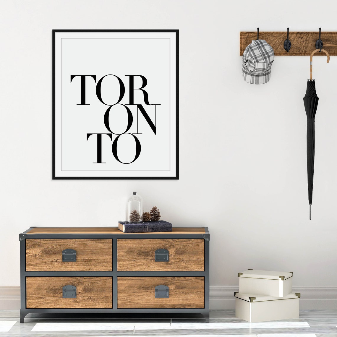 Toronto Serif Typography Poster Minimalist Canada City Wall Decor