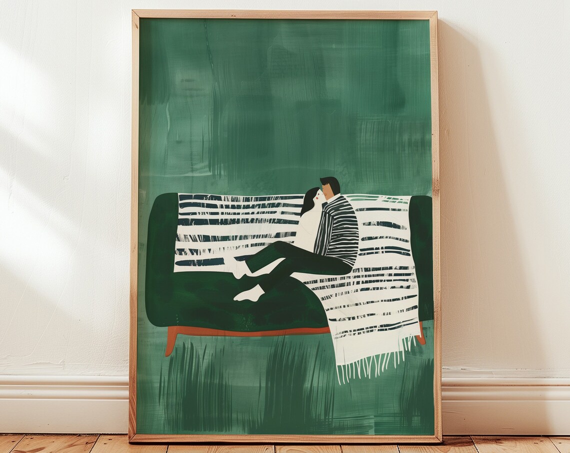 Abstract People Minimalist Art Print, Castleton Green
