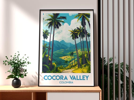 Cocora Valley Backpacking South America Travel Poster