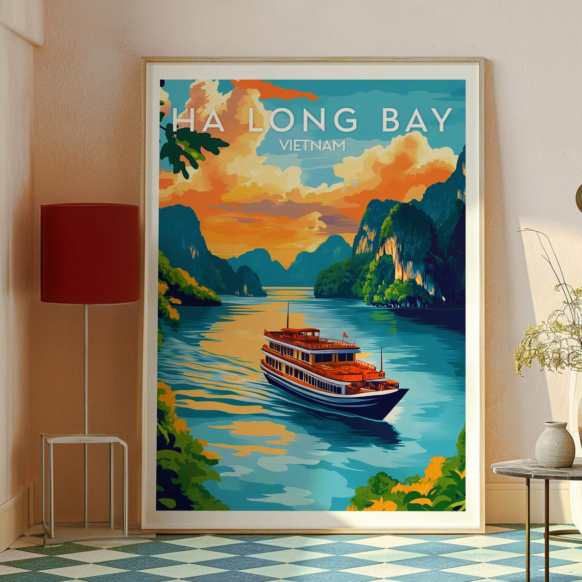 Ha Long Bay Print Vietnam Wall Art Poster Travel Backpacking Se Asia North - Image 2