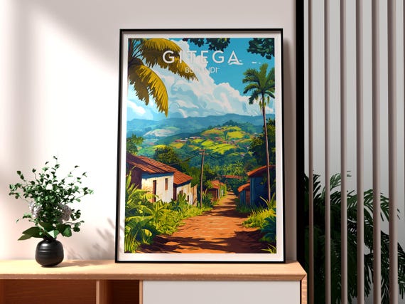 Gitega Travel Print Burundi Wall Art Poster Africa City