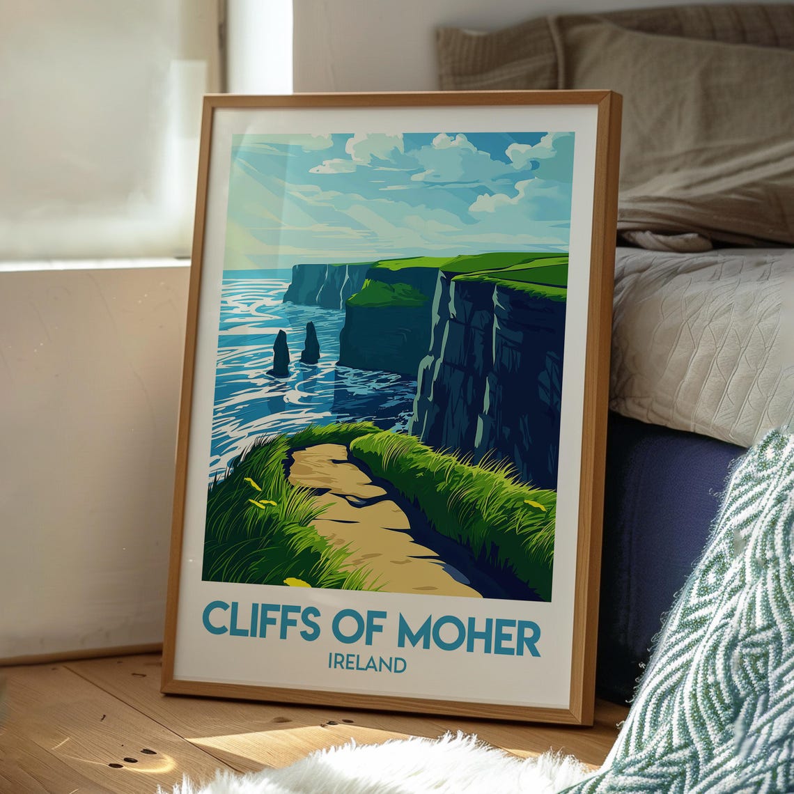 Cliffs Of Moher Ireland Dramatic Sea Cliffs Coastal Path Poster - Image 3