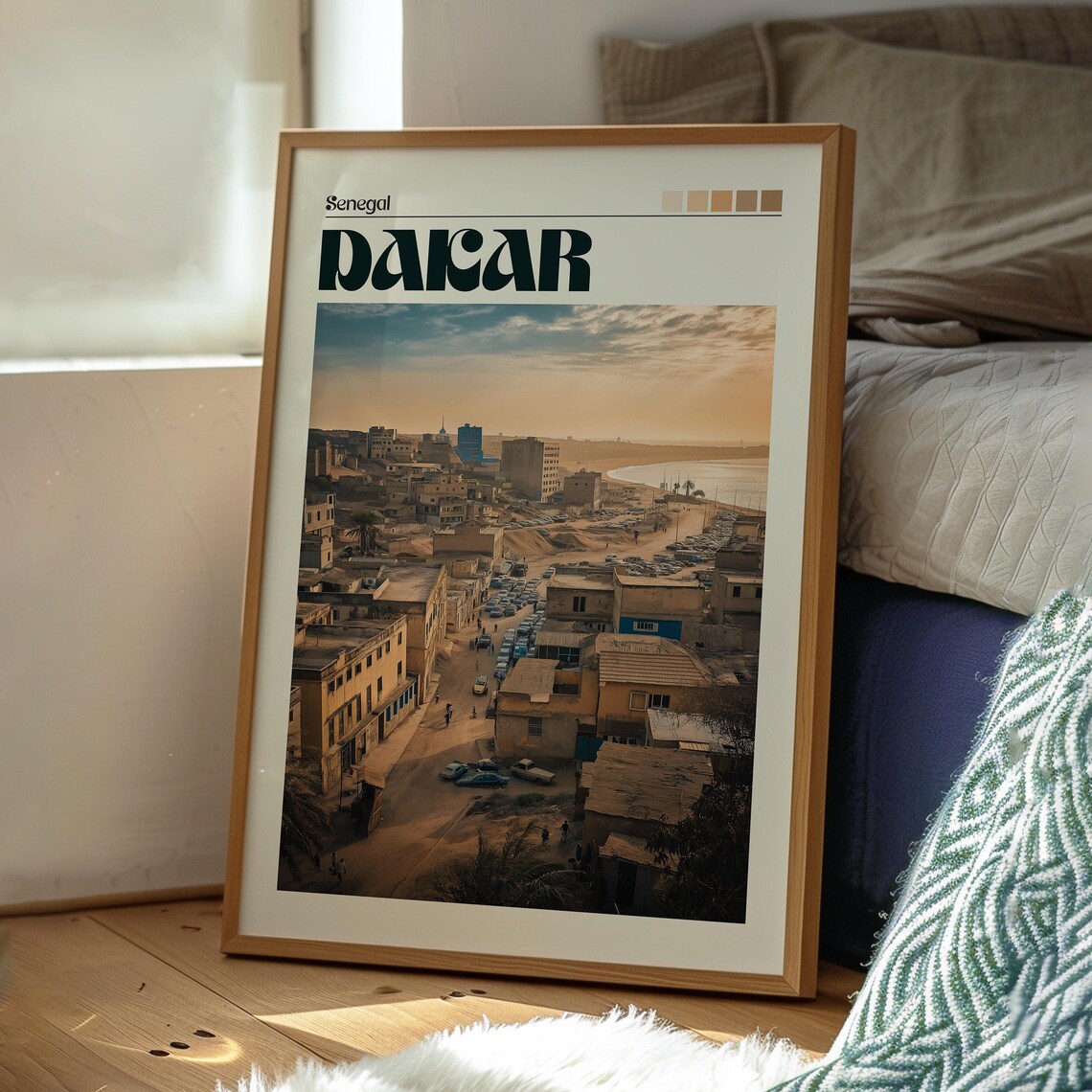 Dakar Senegal West Africa Coastal City Sunset Streets Travel Poster - Image 3