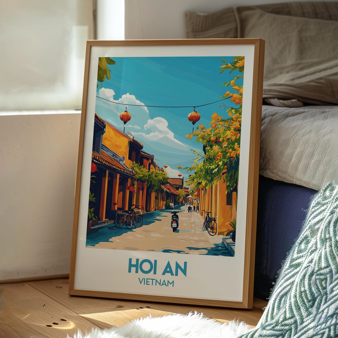 Hoi An Print Vietnam Wall Art Poster Travel Backpacking Lanterns - Image 3