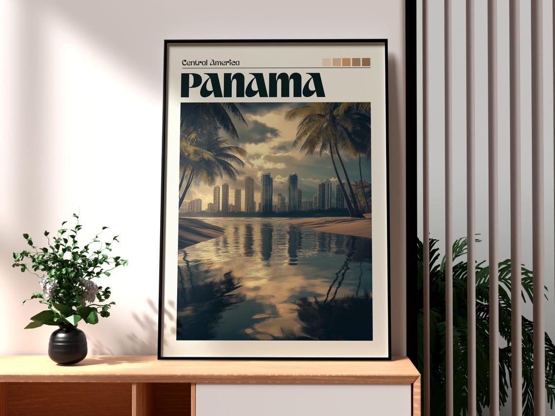 Panama Print Wall Art Beach Travel Bocas Del Toro Central America Poster