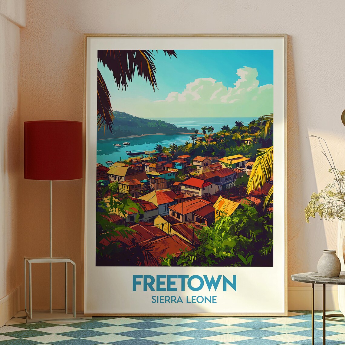 Freetown Travel Poster, Sierra Leone City Art - Image 2