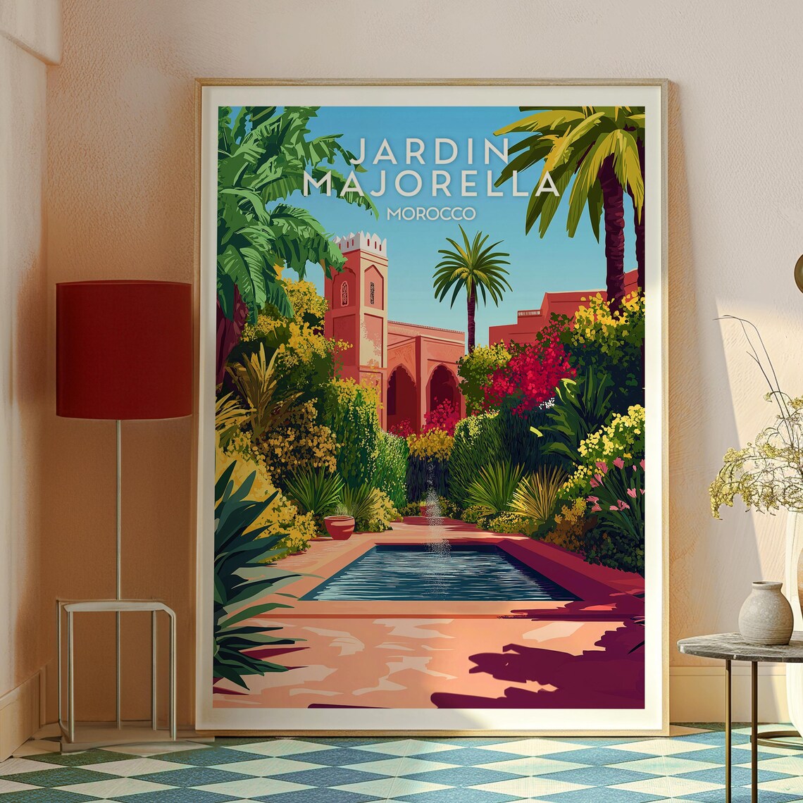 Jardin Majorella Morocco Botanical Garden Terracotta Palace Poster - Image 2