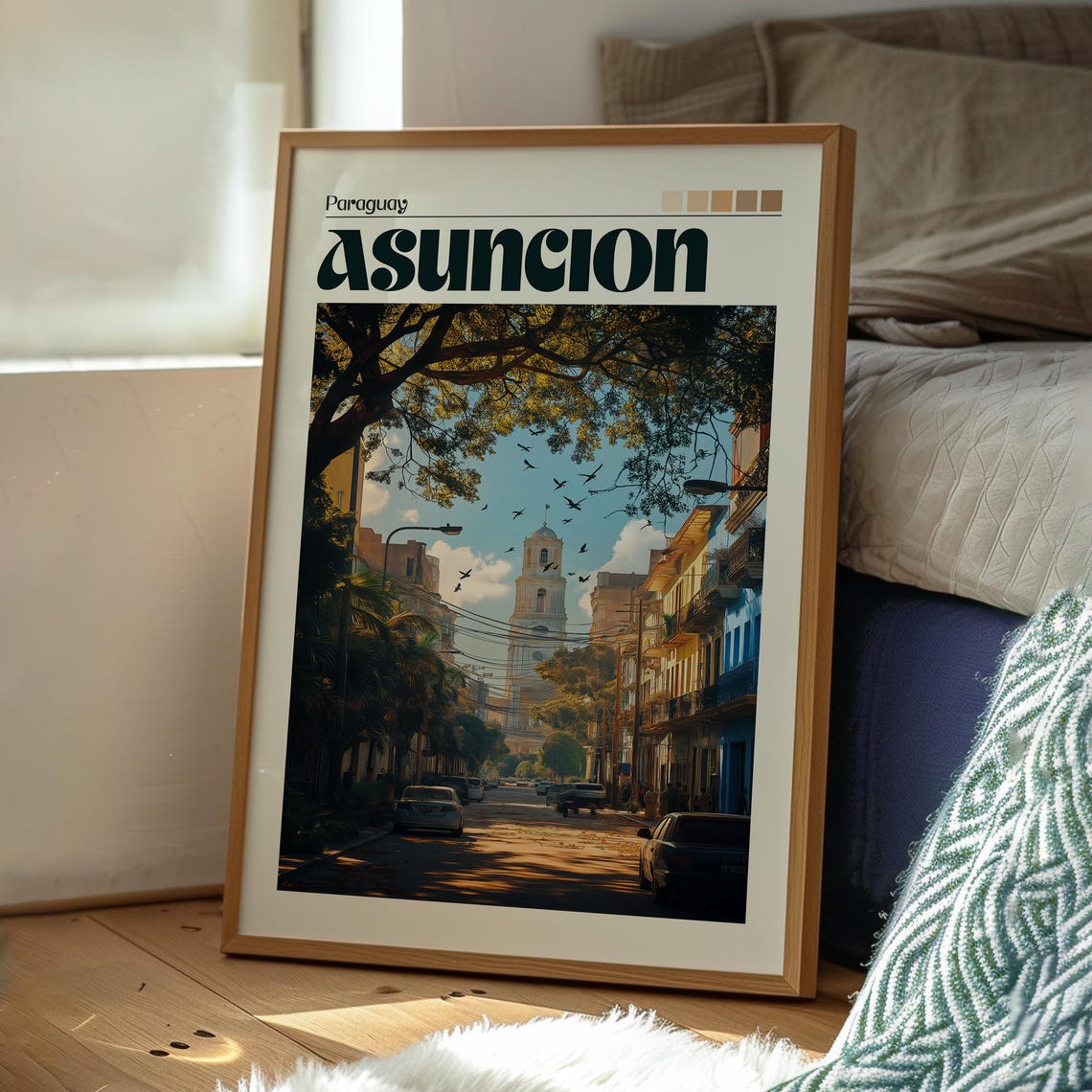 Asuncion Poster Paraguay Art Travel Print Wall Backpacking South America - Image 3