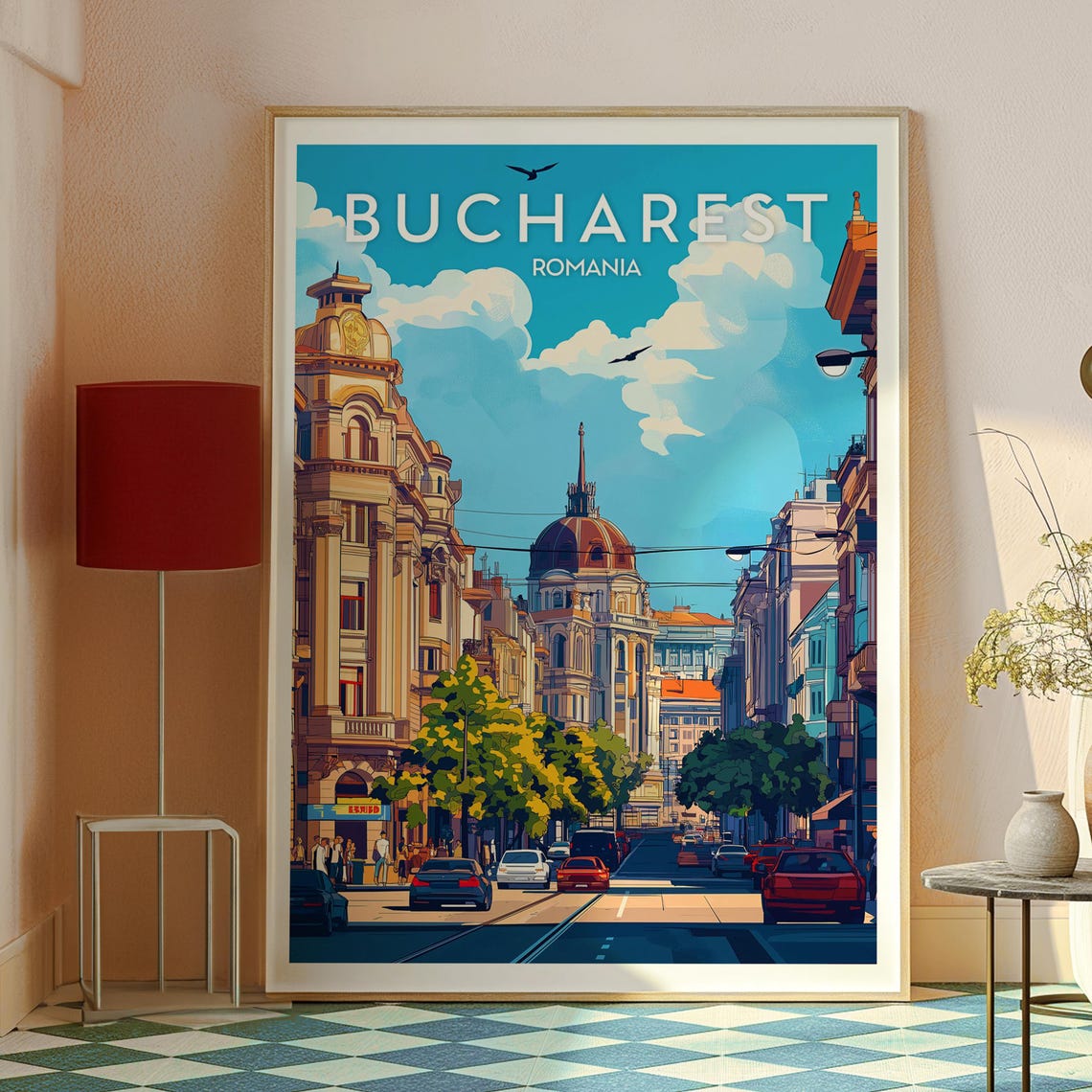 Bucharest Travel Poster, Romania City Print - Image 2