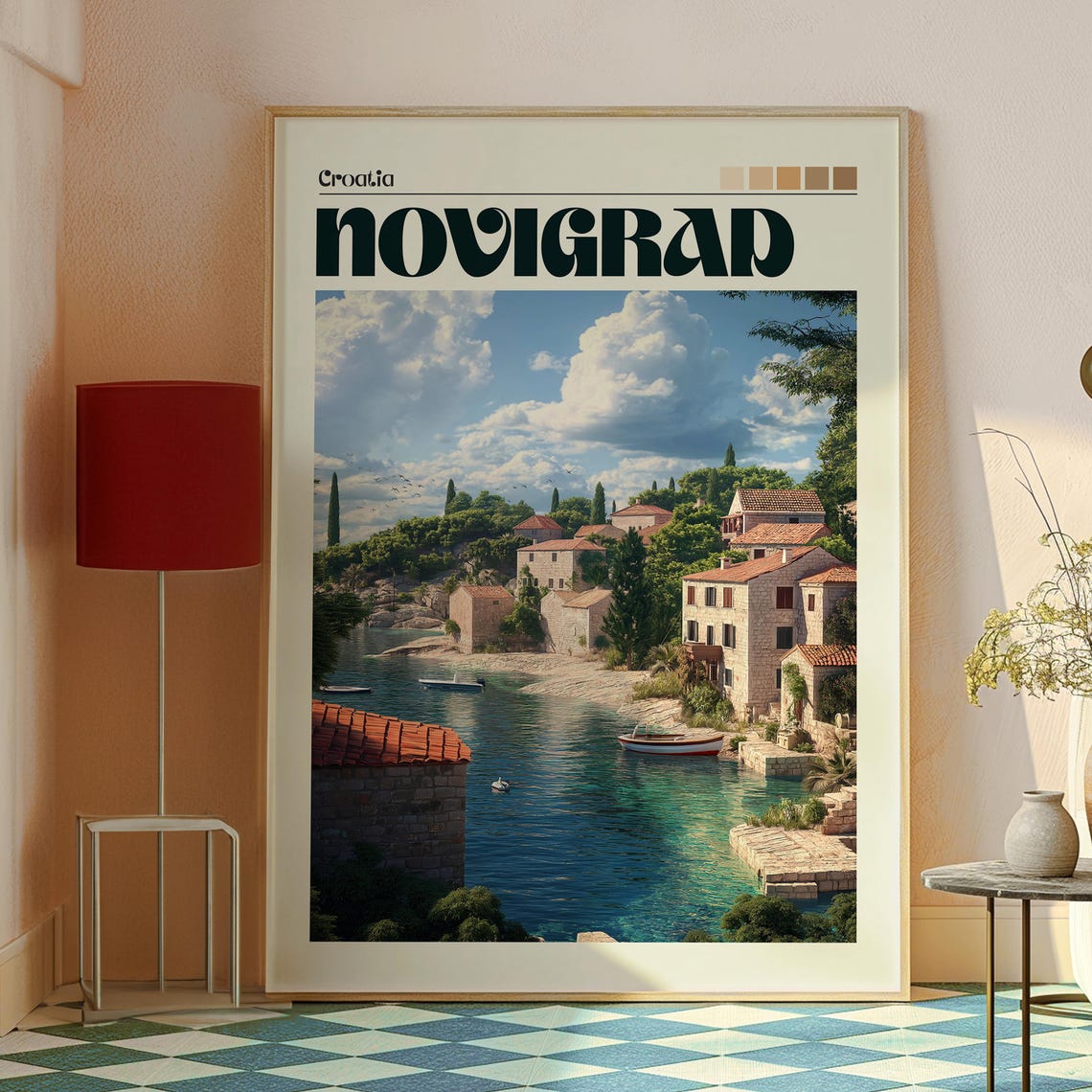 Novigrad Croatia Adriatic Coastal Town Harbor View Travel Poster - Image 2