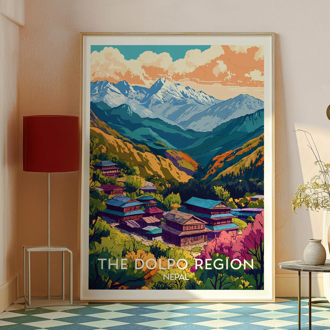 Dolpo Region Nepal Himalayan Mountain Village Autumn Travel Poster - Image 3