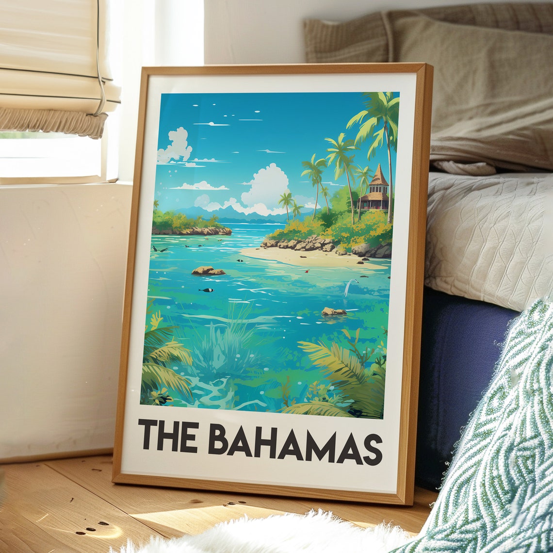 The Bahamas Poster Wall Art Caribbean Beach Print - Image 2