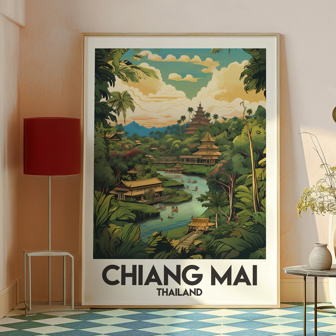 Chiang Mai Print Thailand Wall Art Travel The Mountain Poster Backpacking Gift For Traveller - Image 2