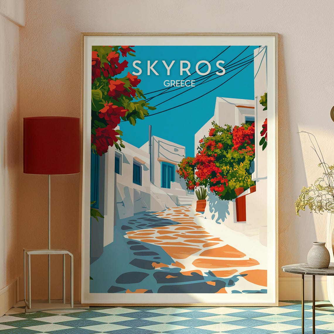 Skyros Greece Travel Poster, Greek Island Wall Art - Image 2