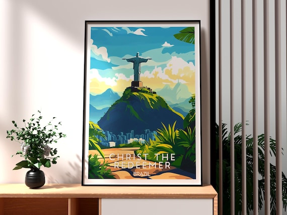 Christ the Redeemer Rio de Janeiro Brazil Iconic Statue Poster