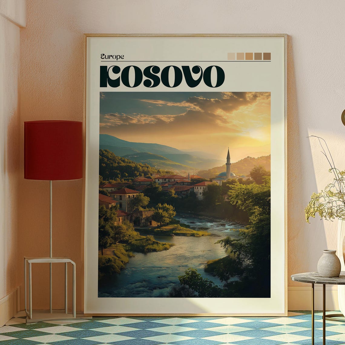 Kosovo Print, Pristina City Travel Poster - Image 2