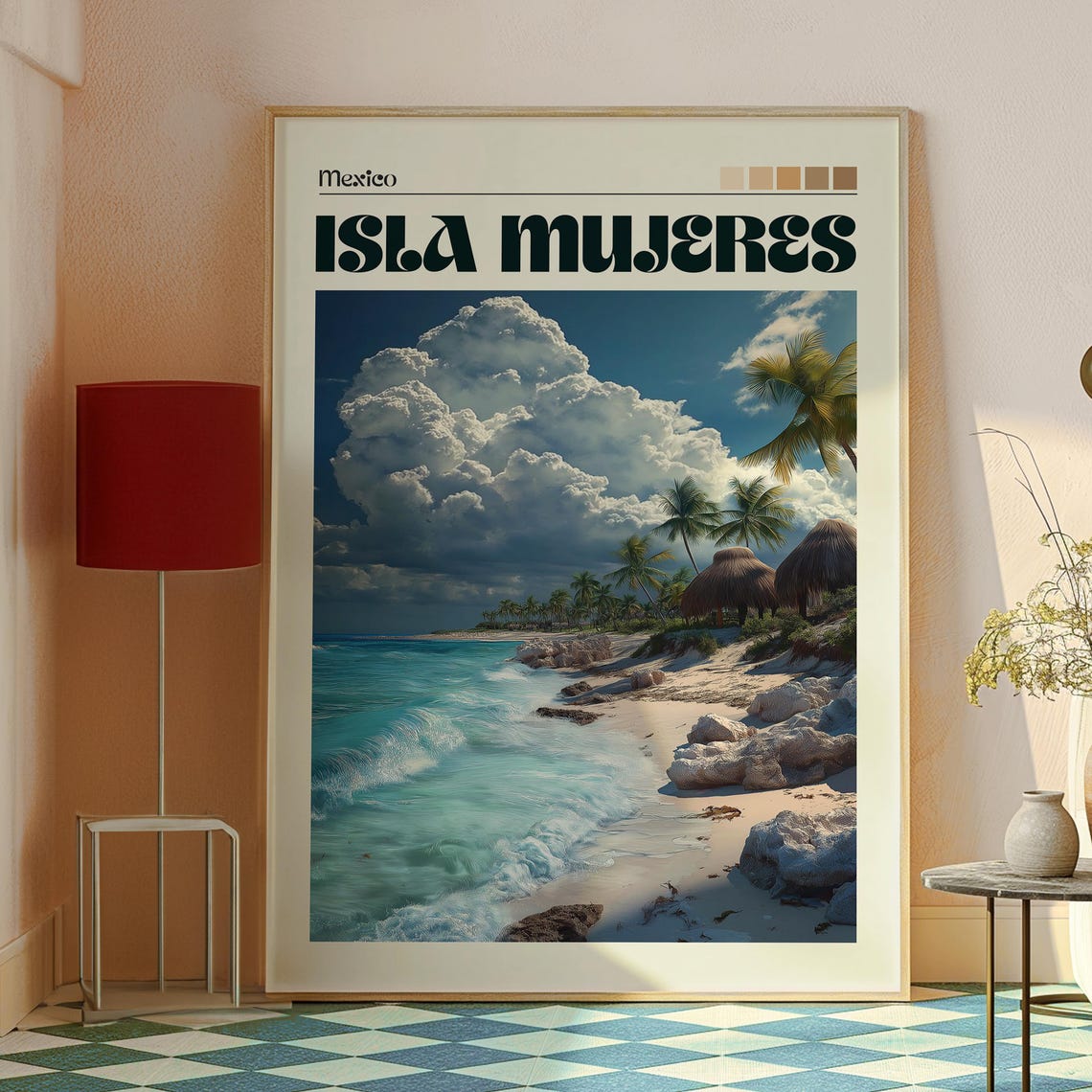 Isla Mujeres Print Mexico Island Wall Art Beach Poster Travel Yucatn Peninsula - Image 2