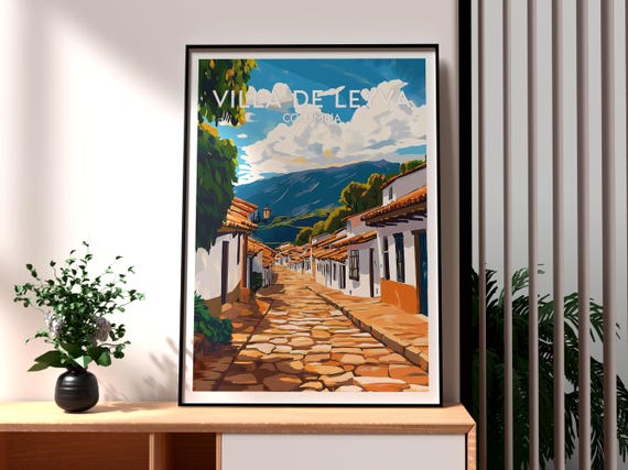 Villa De Leyva Poster Art Colombia Travel Print Wall Backpacking South America
