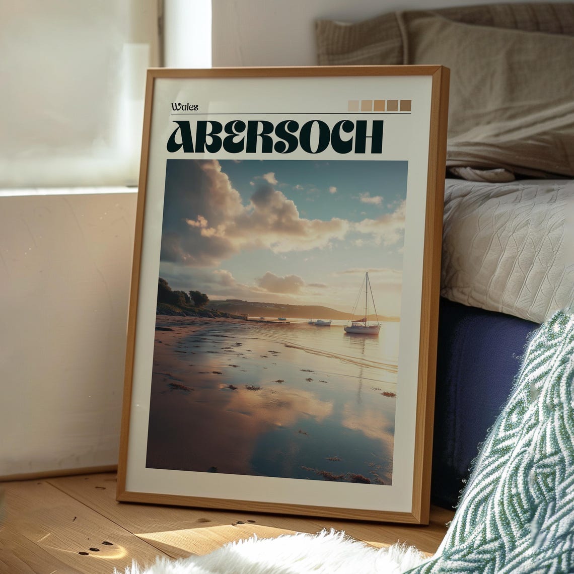 Abersoch Travel Poster, Wales Coastal Country - Image 3