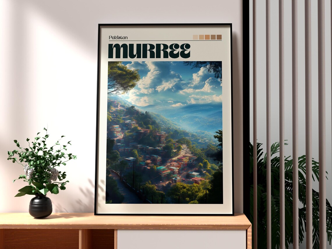 Murree Pakistan Hill Station Mountain Town Scenic Travel Poster
