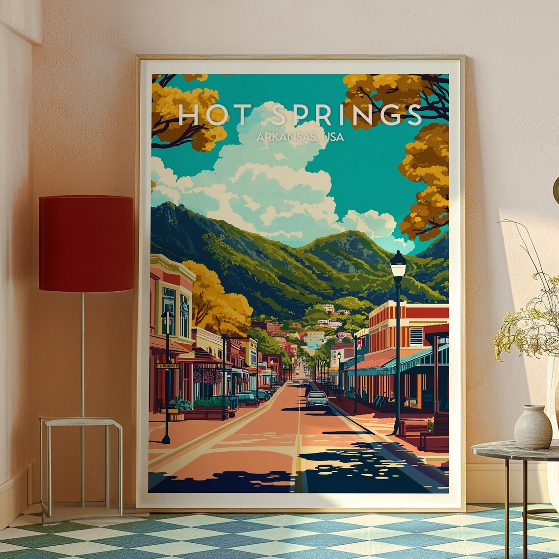 Hot Springs Arkansas Historic Main Street Mountain View Travel Poster - Image 2