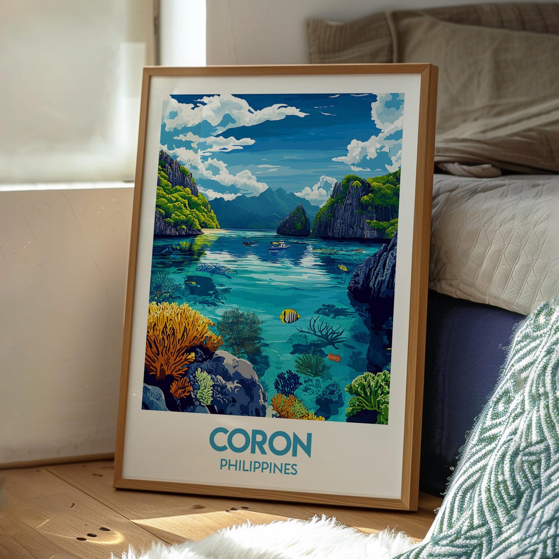 Coron Philippines Turquoise Lagoon Coral Reef Dive Tropical Sea Poster - Image 3